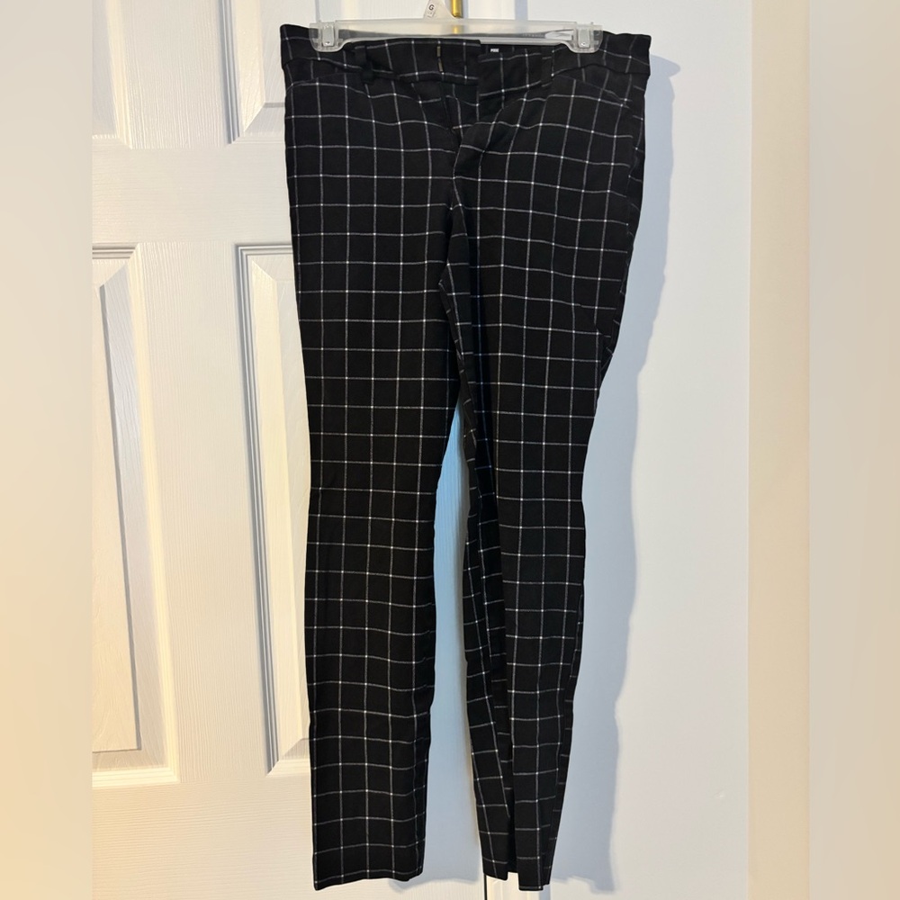 Old Navy Pixie High Rise Black Windowpane Pants Size 4